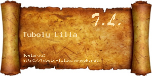 Tuboly Lilla névjegykártya